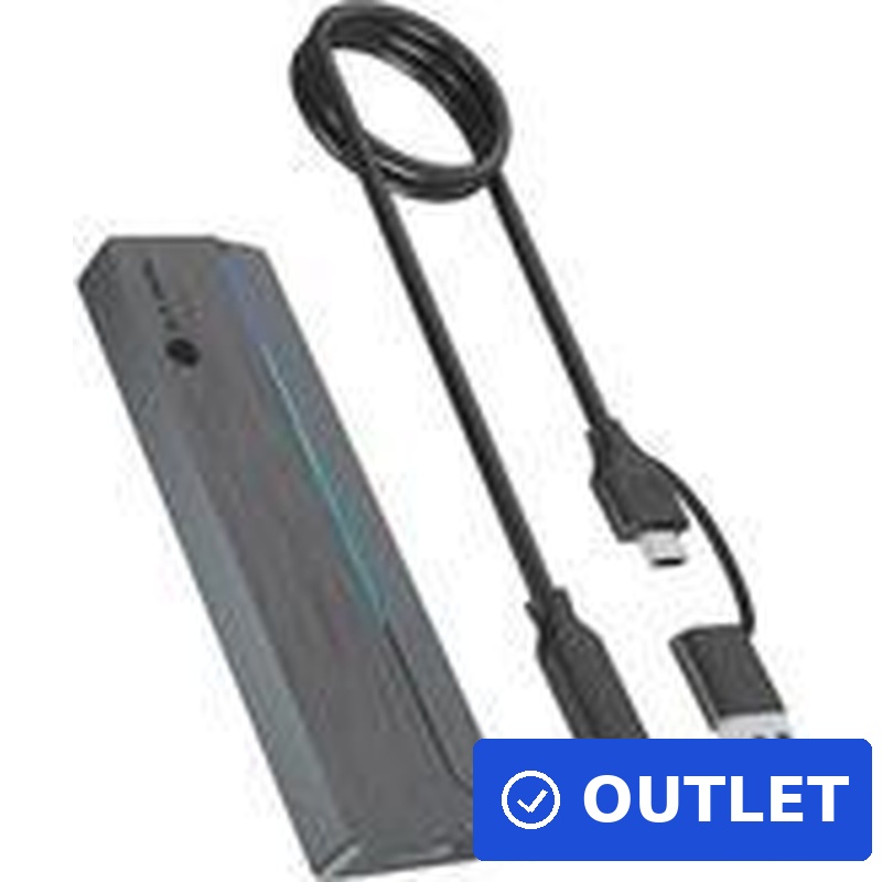 ICY BOX Gehäuse extern M.2 NVMe SSD RGB 10Gbps USB3.2 Gen2 Type-C Host (IB-1826MCL-CU31)