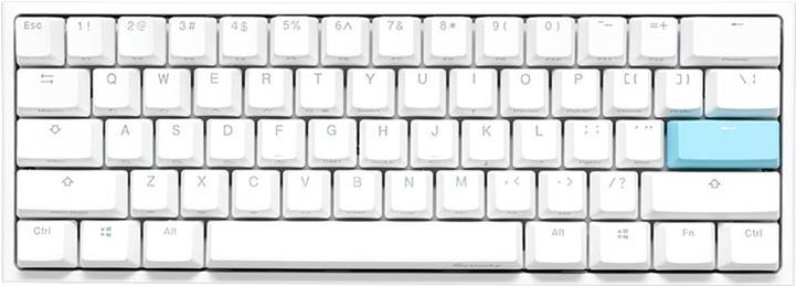 Ducky One 2 Pro Mini White Edition Gaming Tastatur, RGB LED - Gateron Yellow (US) (DKON2061ST-GUSPDWWTY2)