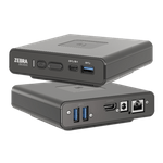 Zebra ZEC500, Premium (Standard Temp), PoE, USB, USB-C, BT, Ethernet, WLAN, NFC, Android, GMS Booksize PC, VESA Mount (75x75 mm), Anschluß: USB (Typ A, 3x), USB-C, Bluetooth, Ethernet, Wi-Fi 6E, HDMI, NFC, Micro SD-Slot, Qualcomm Octa Core, 2,1 GHz, RAM: 8GB, Flash: 128 GB, Android, Google Mobile Services (ZEC500P-YS10B22-A6)