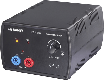 VOLTCRAFT CSP-310 Labornetzgerät, einstellbar 6 V/DC, 12 V/DC 2 - 6 A 72 W Netz- und Akkubetrieb Anzahl Ausgänge 1 x (VC-17192780)