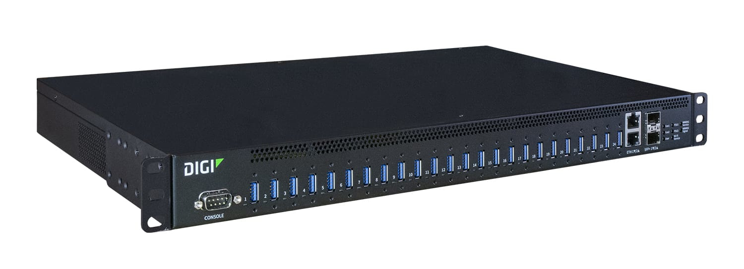 Digi AnywhereUSB 24 Plus USB-Hub 24 Anschlüsse Schwarz