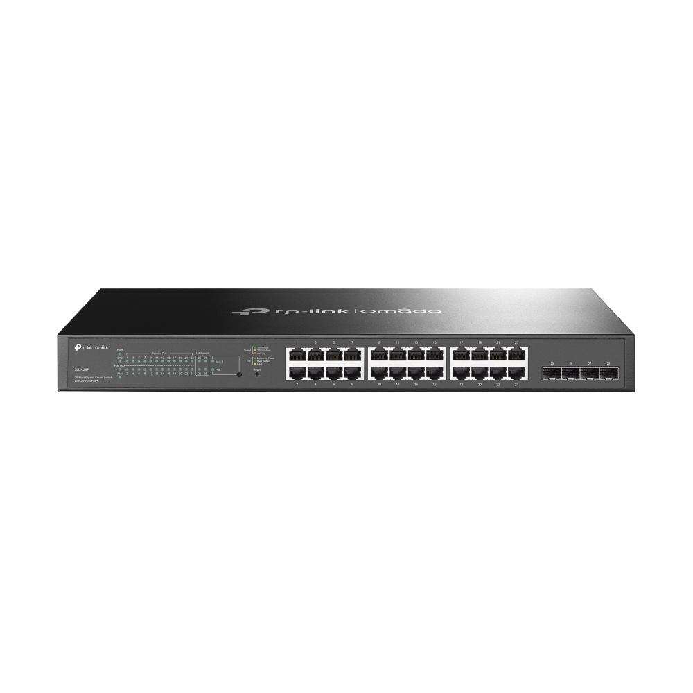 TP-Link JetStream SG2428P Managed Gigabit PoE+ Switch 28-Port Schwarz