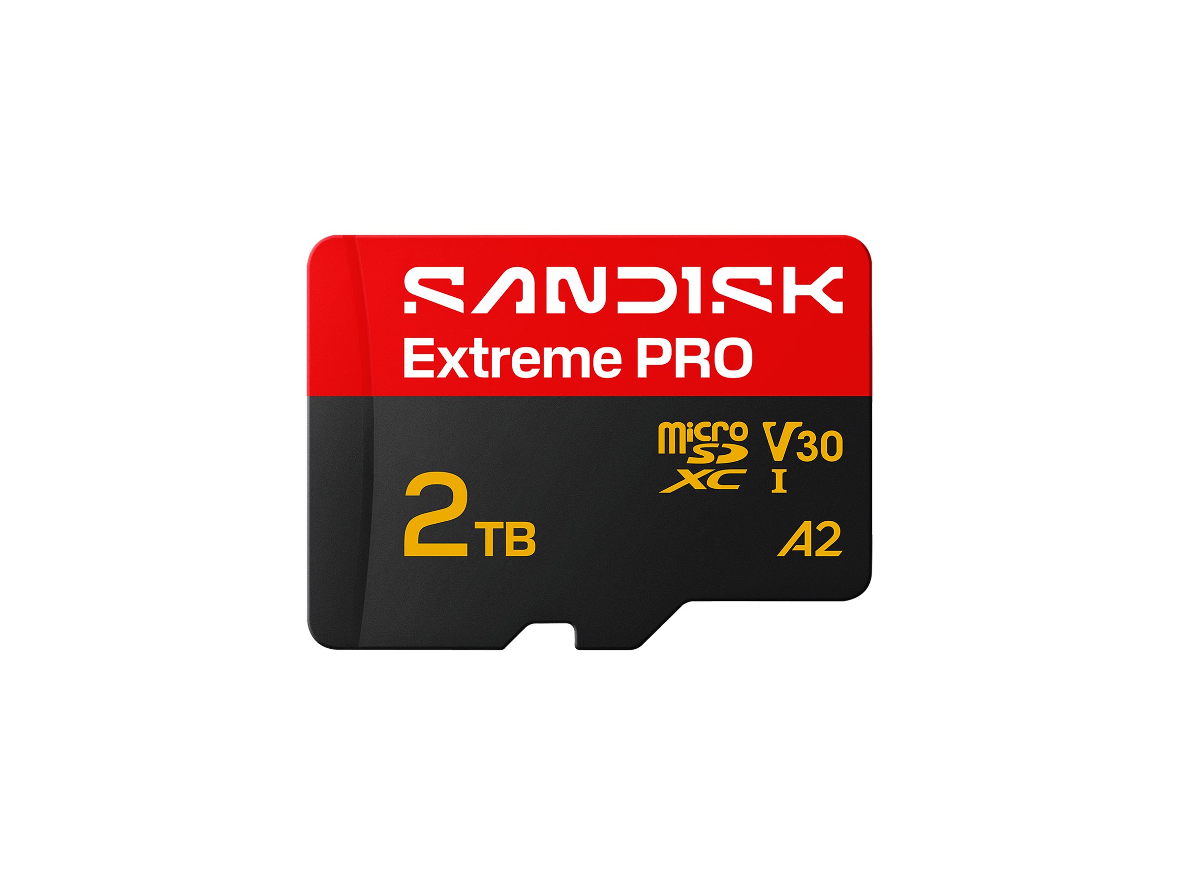 SanDisk Extreme PRO 2 TB microSDXC UHS-I A2 / Video Class V30 / UHS-I U3 Schwarz, Rot