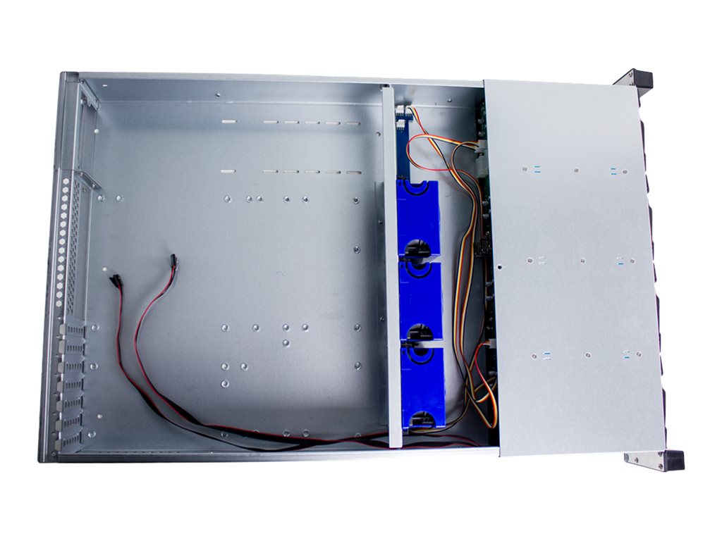 Fantec SRC-2612X07 2HE Rack-Gehäuse 12x 3,5" Hot-Swap SAS/SATA Schwarz, Silber