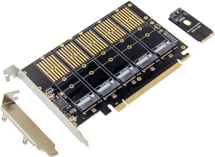 Microconnect MC-PCIE-JMB585 Schnittstellenkarte/Adapter M.2,SATA Eingebaut (MC-PCIE-JMB585)