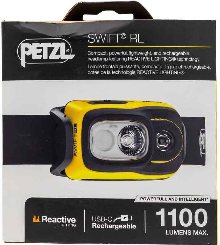 Petzl E810AB00 SWIFT RL Stirnlampe schwarz/gelb (E810AB00)