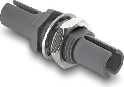 Delock LWL Kunststoff Kupplung HFBR 4505Z Simplex Buchse zu Simplex Buchse zur Panelmontage grau (91041)