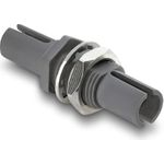 Delock LWL Kunststoff Kupplung HFBR 4505Z Simplex Buchse zu Simplex Buchse zur Panelmontage grau (91041)