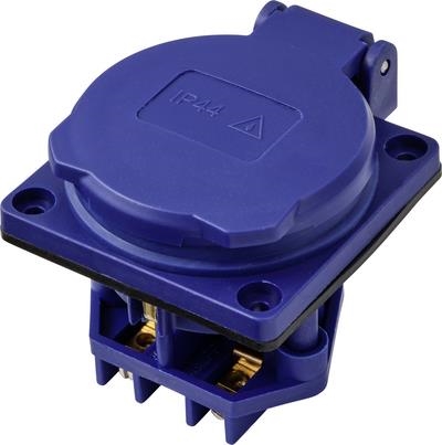 Sygonix SY-6746376 Schutzkontakt-Steckdose IP44 Blau (SY-6746376)
