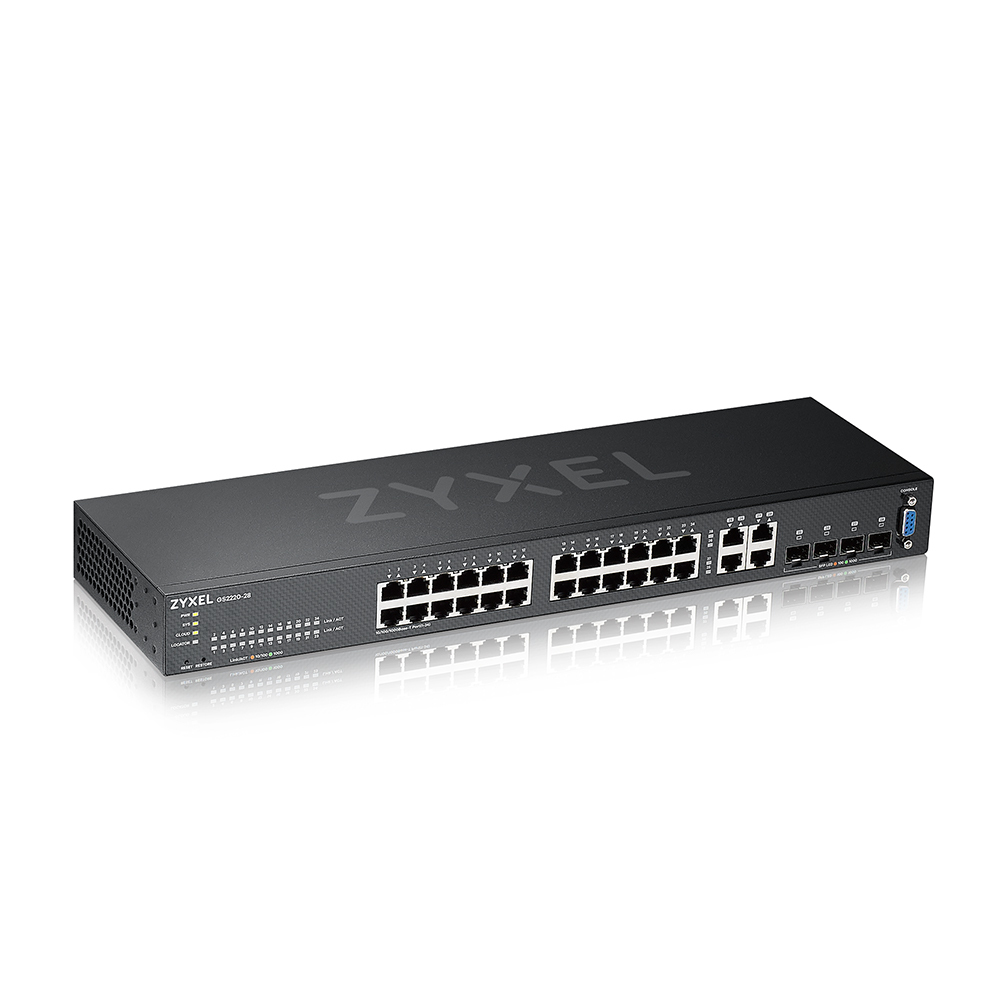 ZyXEL GS2220-28 24-Port Managed Gigabit Switch Schwarz