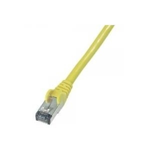 Wentronic RJ45 Netzwerk Anschlusskabel CAT 6 S/FTP [1x RJ45-Stecker - 1x RJ45-Stecker] 1 m Gelb Flammwidrig, m