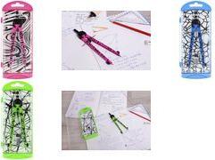 EBERHARD FABER Schnellverstellzirkel, neongrün/schwarz mit Mitteltriebsspindel, mit schwarzem graphischem Muster, - 1 Stück (571703)