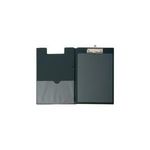 MAUL Schreibmappe mit Folienüberzug, DIN A5, schwarz mit Deckel und Innentasche, aus Karton mit Folienüberzug (23397-90)