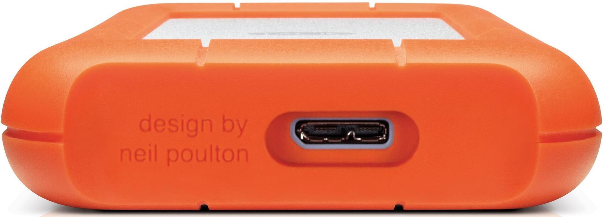 LaCie Rugged Mini Externe Festplatte 1 TB 2.5" USB 3.0 Orange, Silber