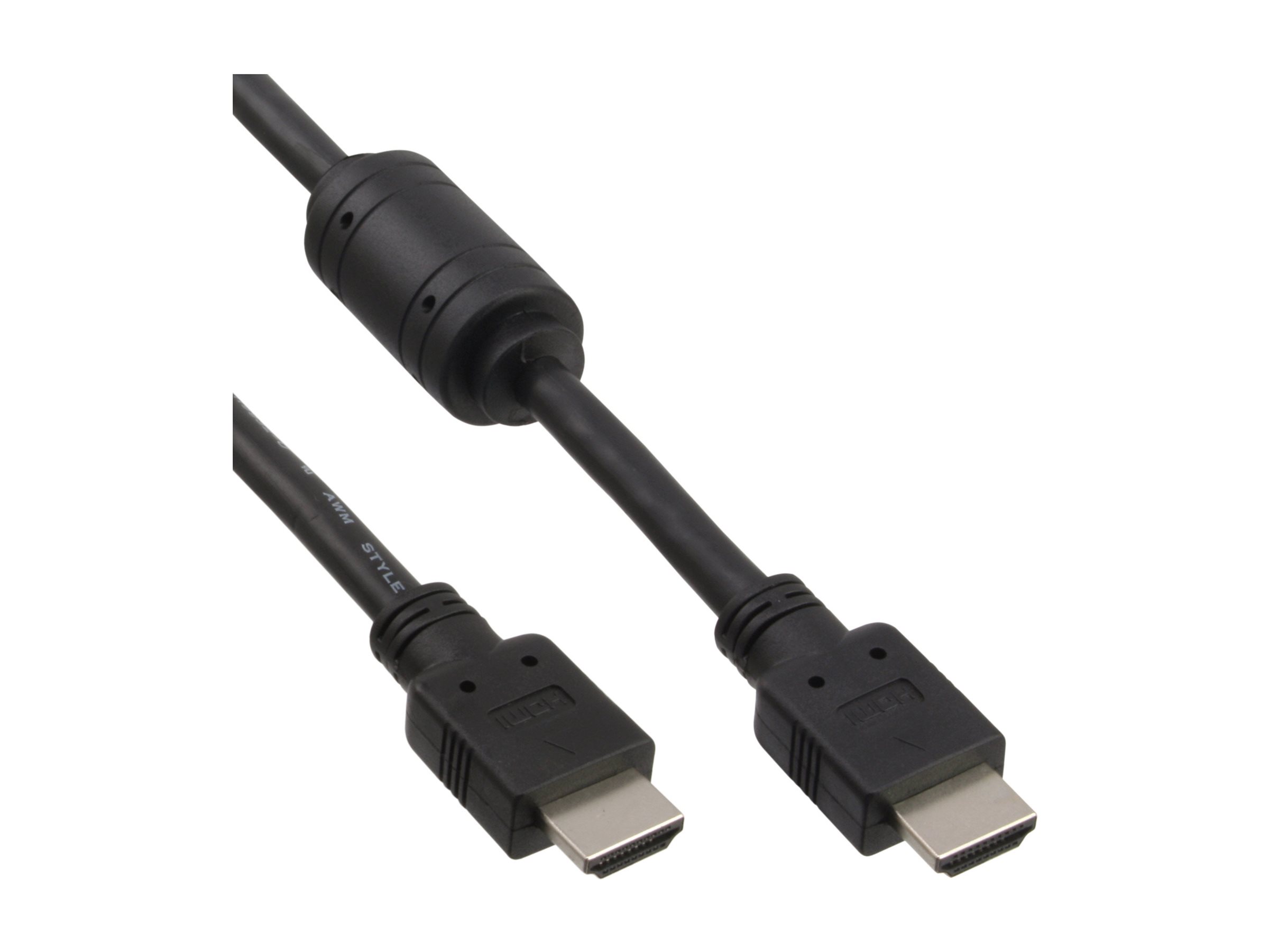 InLine HDMI-Kabel High Speed 1.3 Stecker/Stecker 1 m mit Ferrit Schwarz