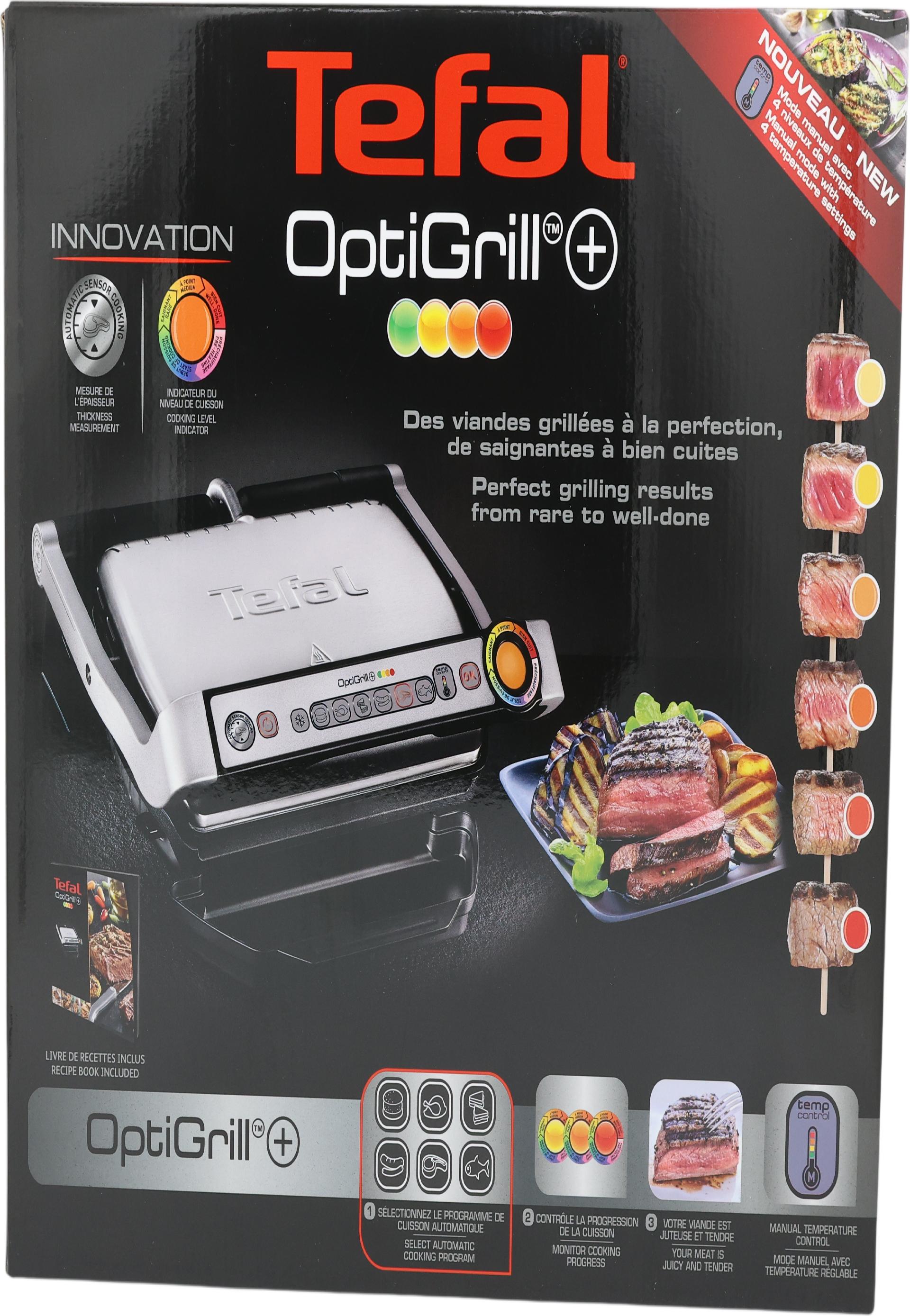 Tefal OptiGrill+ GC712D Kontaktgrill 2000W Silber
