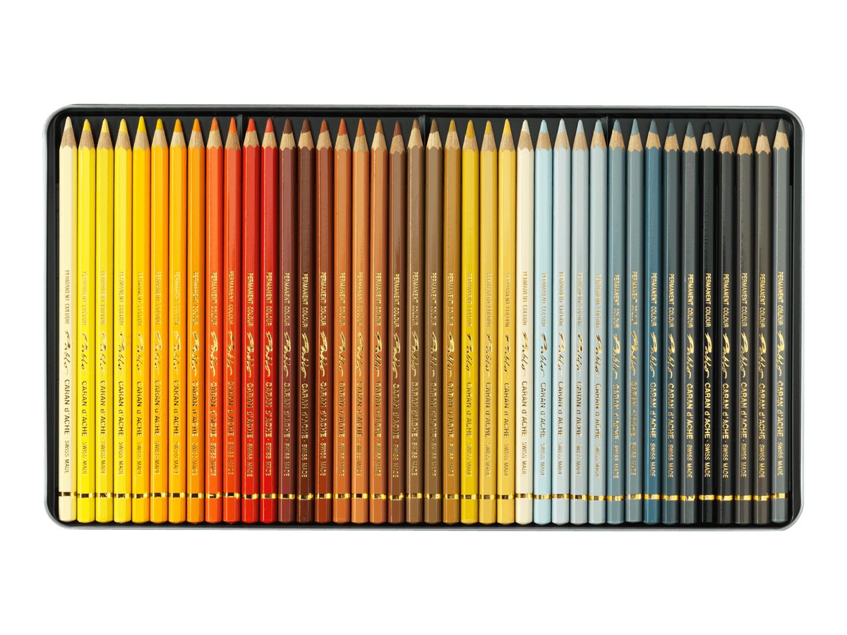 Caran d'Ache Pablo Buntstifte 120er Metalletui Zedernholz 3,8 mm