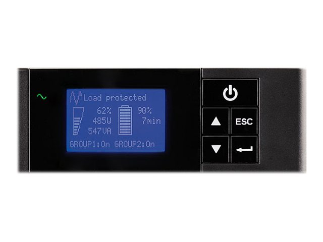 Eaton 5P 1550iR Gen 2 USV 1550 VA 1350 W 1U 19" Rack Schwarz, Silber