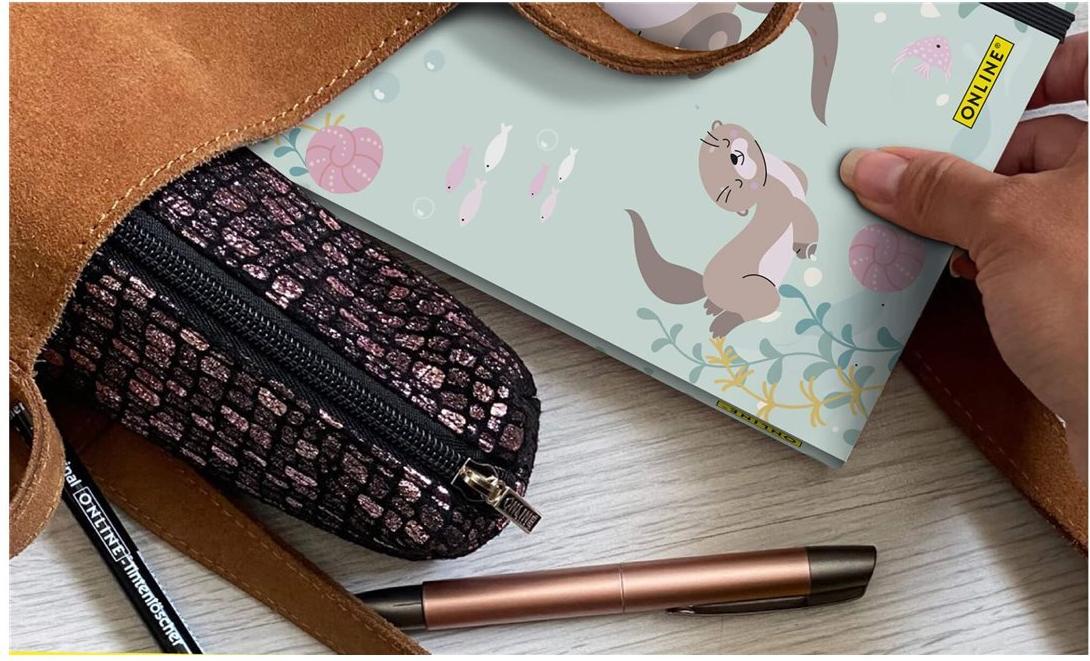ONLINE Notizbuch Bullet Journal Otter DIN A5 punktraster mehrfarbig Softcover 144 - A5 (02287)