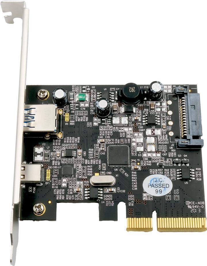 Exsys EX-12002-2 PCIe Schnittstellenkarte, USB 3.2 Gen 2, 10 Gbit/s, 2 Ports