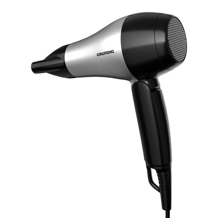 Grundig HD 2200 Reise-Haartrockner zusammenklappbar 1.200 W Schwarz, Silber