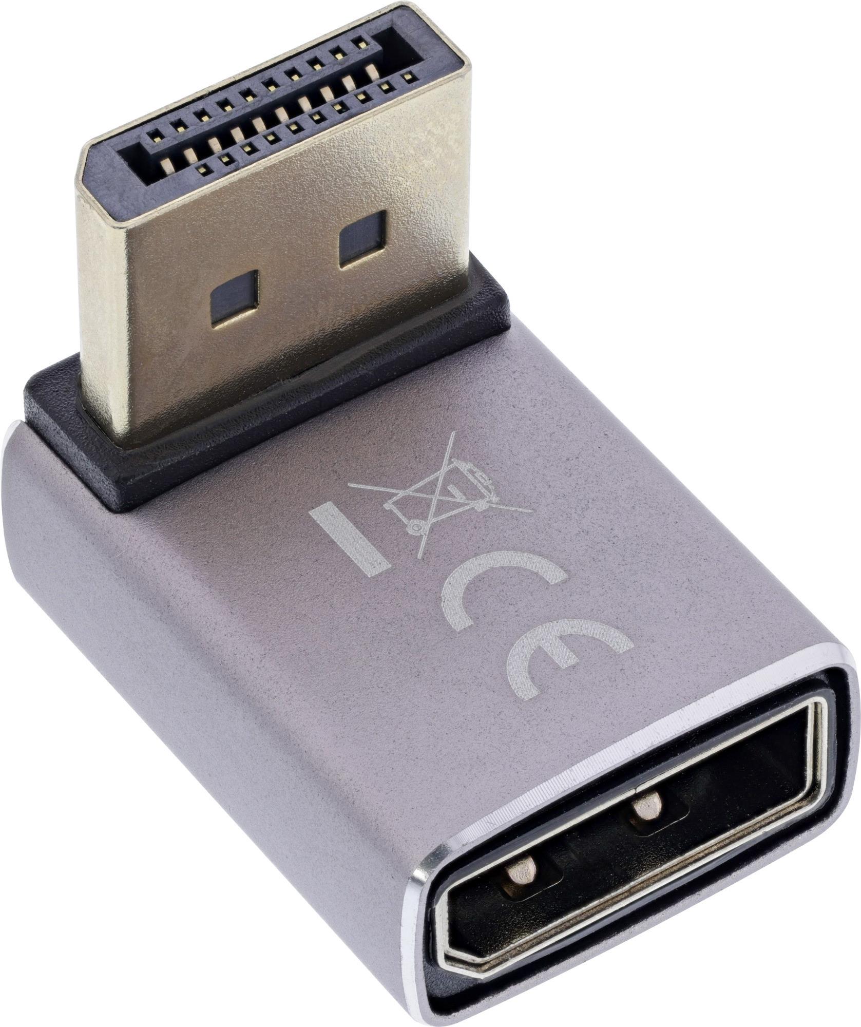 InLine DisplayPort 1.4 Adapter Stecker Buchse 90° oben 8K (17291G)