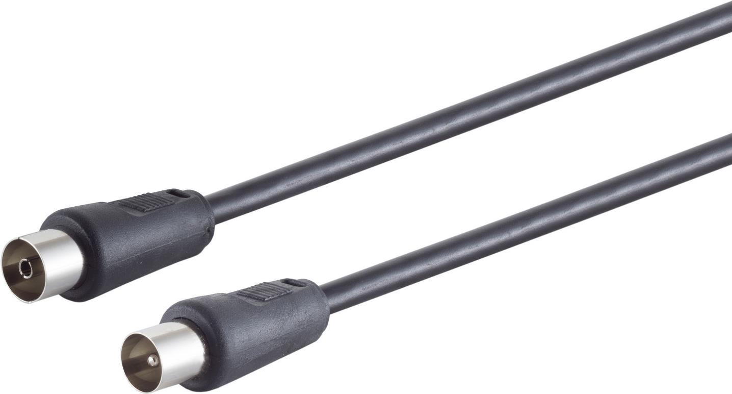 S/CONN maximum connectivity Antennenkabel, 100% geschirmt, BK-tauglich, > 75 dB, schwarz, 3,75m (80014-S)