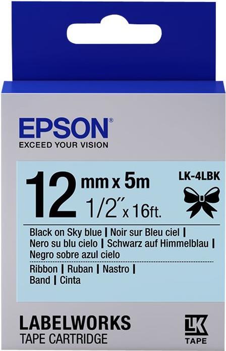 EPSON Ribbon LK-4LBK sky blue/black