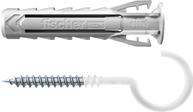 Fischer 567841. Produkttyp: Schraubhaken & Dübelsatz, Geeignet für Materialien: Autoklaven-Porenbeton, Mauerziegel, Beton, Gipsblock, Mauerwerk, Material: Nylon. Durchmesser: 1 cm, Länge (mm): 50 mm, Bohrlochdurchmesser: 1 cm. Menge pro Packung: 2 Stück(e), Verpackungsart: Sichtverpackung, Schraubenanker im Set enthalten: 2 x SX Plus 10 x 50 (567841)