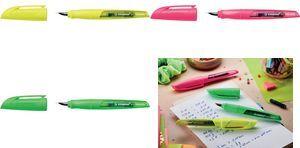 STABILO Füllhalter EASYbuddy NEON M, Rechtshänder, neongrün Federbreite: M, Schreiblernstift mit Soft-Griffzone aus - 1 Stück (5031/18-41)