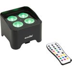 EUROLITE AKKU Mini UP-4 QCL Spot MK2 RGBW Uplight – kabellos bis 9h Laufzeit 4x4W LED