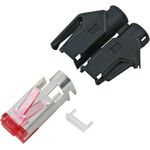 RJ45-Hirose Stecker STP, TM21 schwarz, 100 Stück, 3 Elemente, Cat.6 Hersteller: HIROSE (H7641.4-100)