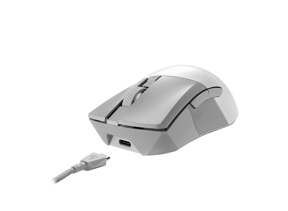 ASUS ROG Gladius III Wireless Aimpoint White Maus rechts RF Wireless + Bluetooth + USB Type-A Optisch 36000 DPI (90MP02Y0-BMUA10) (B-Ware)