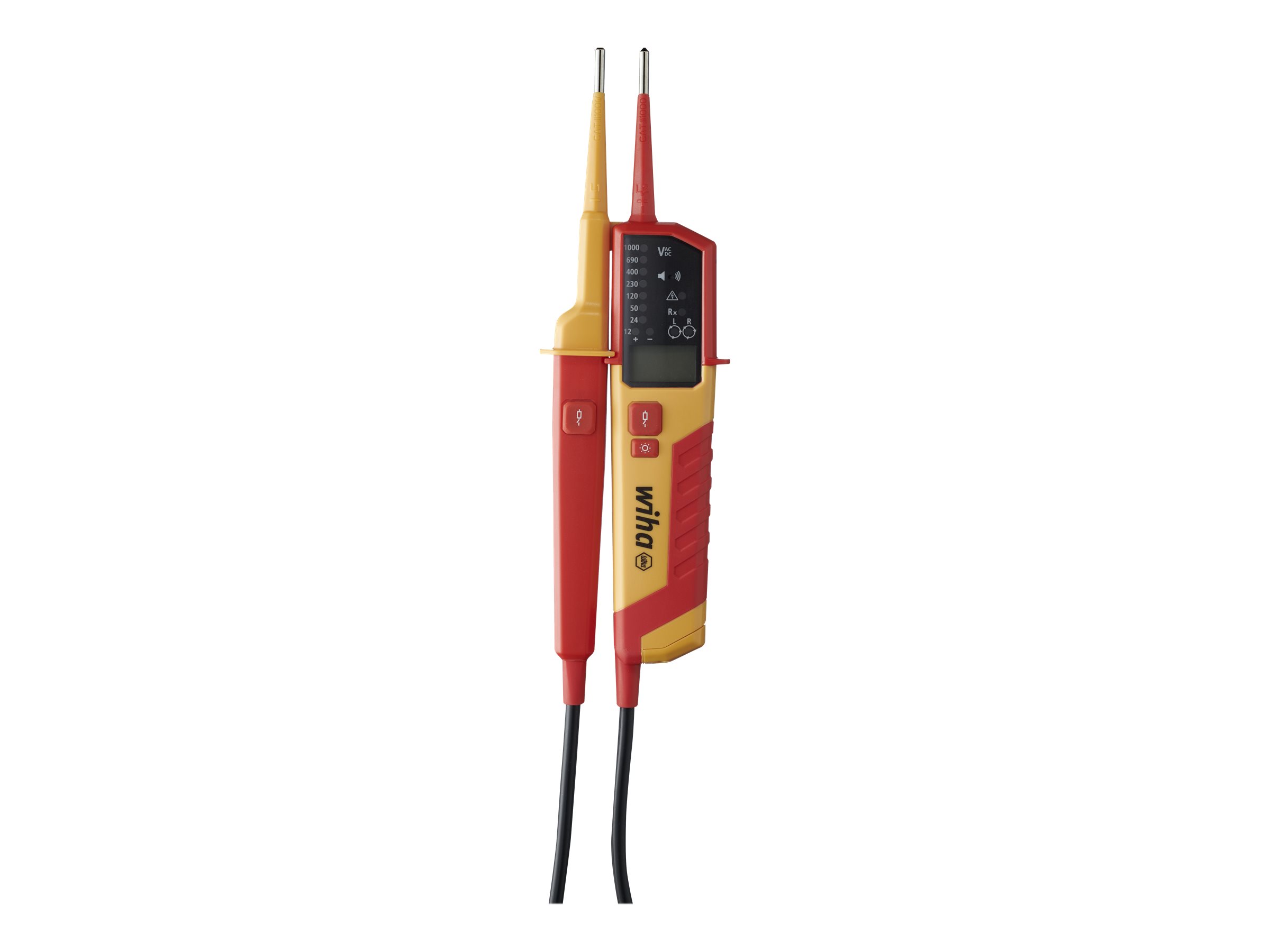 Wiha Spannungs- und Durchgangsprüfer 0,5–1.000 V AC 282 mm Rot, Gelb