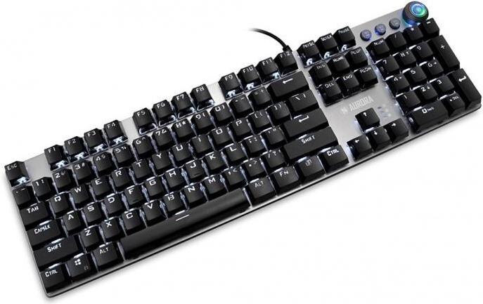 iBox AURORA K-4 Gaming-Tastatur USB QWERTY RGB Schwarz, Silber