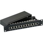 EFB-Elektronik Mini-Patchpanel STP 12xRJ45 Cat.6A, 10- 1HE, RAL7035 grau Hersteller: EFB Elektronik (37737.12)