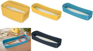 LEITZ Aufbewahrungsschale My Box Cosy, DIN lang, grau aus Kunststoff, BPA-frei, lebensmittelecht, mit abgerundeten - 1 Stück (5265-00-89)