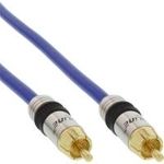 INLINE 1xCinch A/V Kabel PREMIUM 0,5m doppelt geschirmtes Kabel fuer Composite Video und Coax Digital Audio vergoldete Stecker 75Ohm (89850P)
