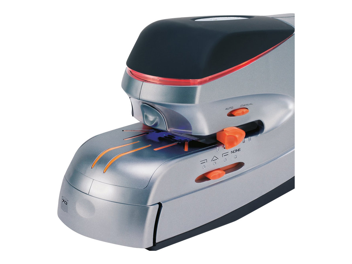 Rexel Optima 70 Elektrischer Hefter 70 Blatt Schwarz/Silber/Orange