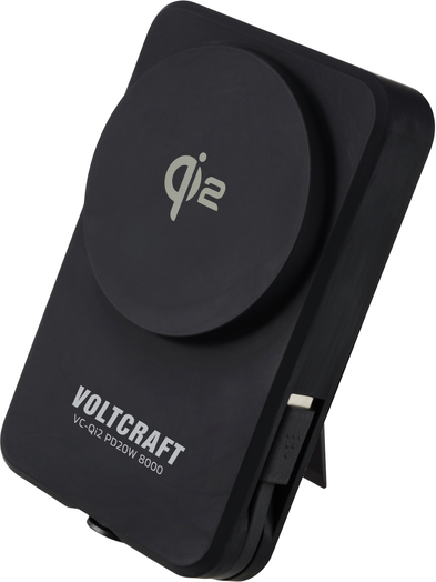 VOLTCRAFT VC-Qi2 PD20W 8000 Powerbank 8000 mAh Fast Charge LiPo USB-C® Schwarz Statusanzeige (VC-15346515)