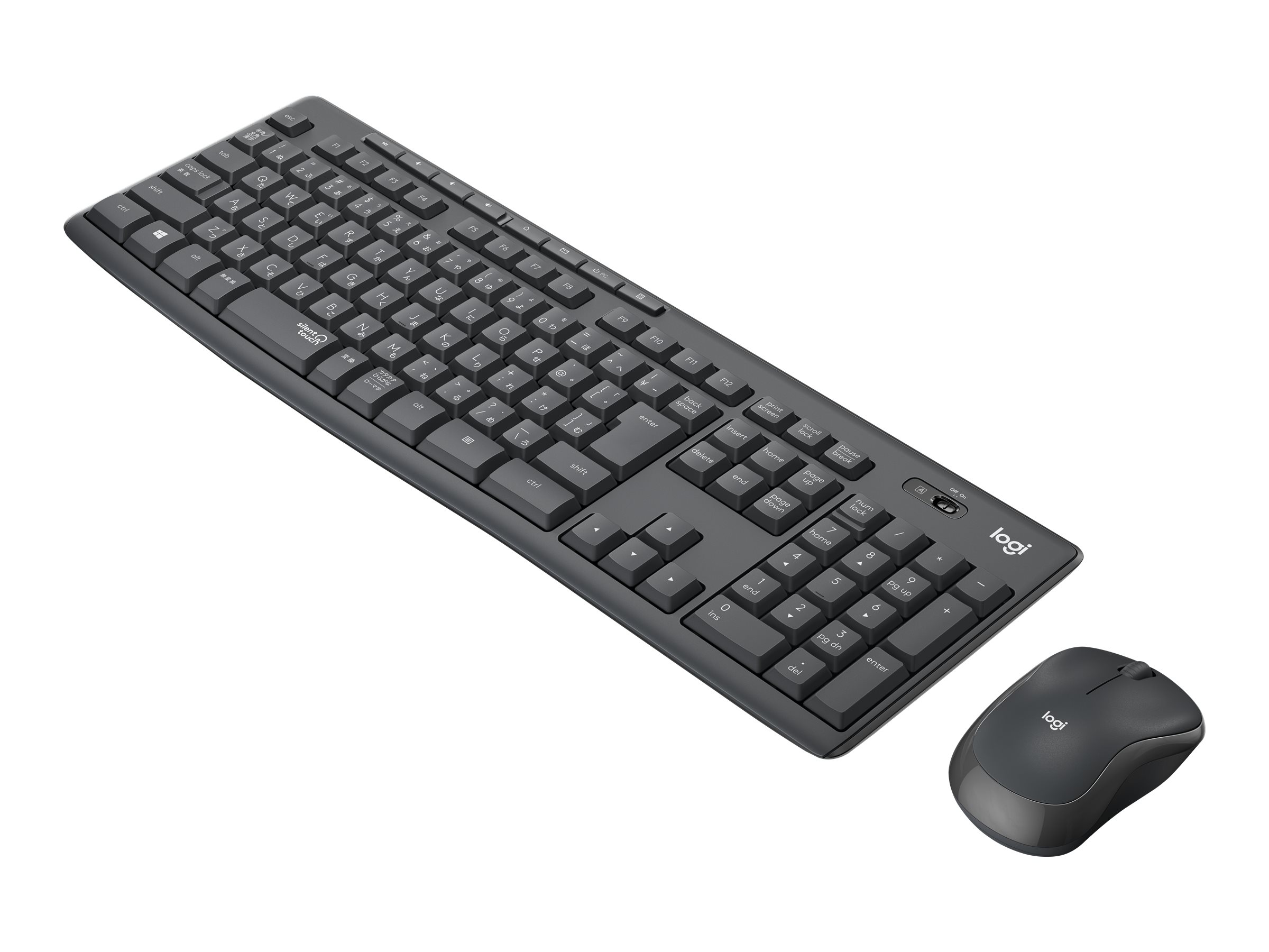 Logitech MK295 Silent Tastatur-und-Maus-Set kabellos 2.4 GHz QWERTZ Graphite