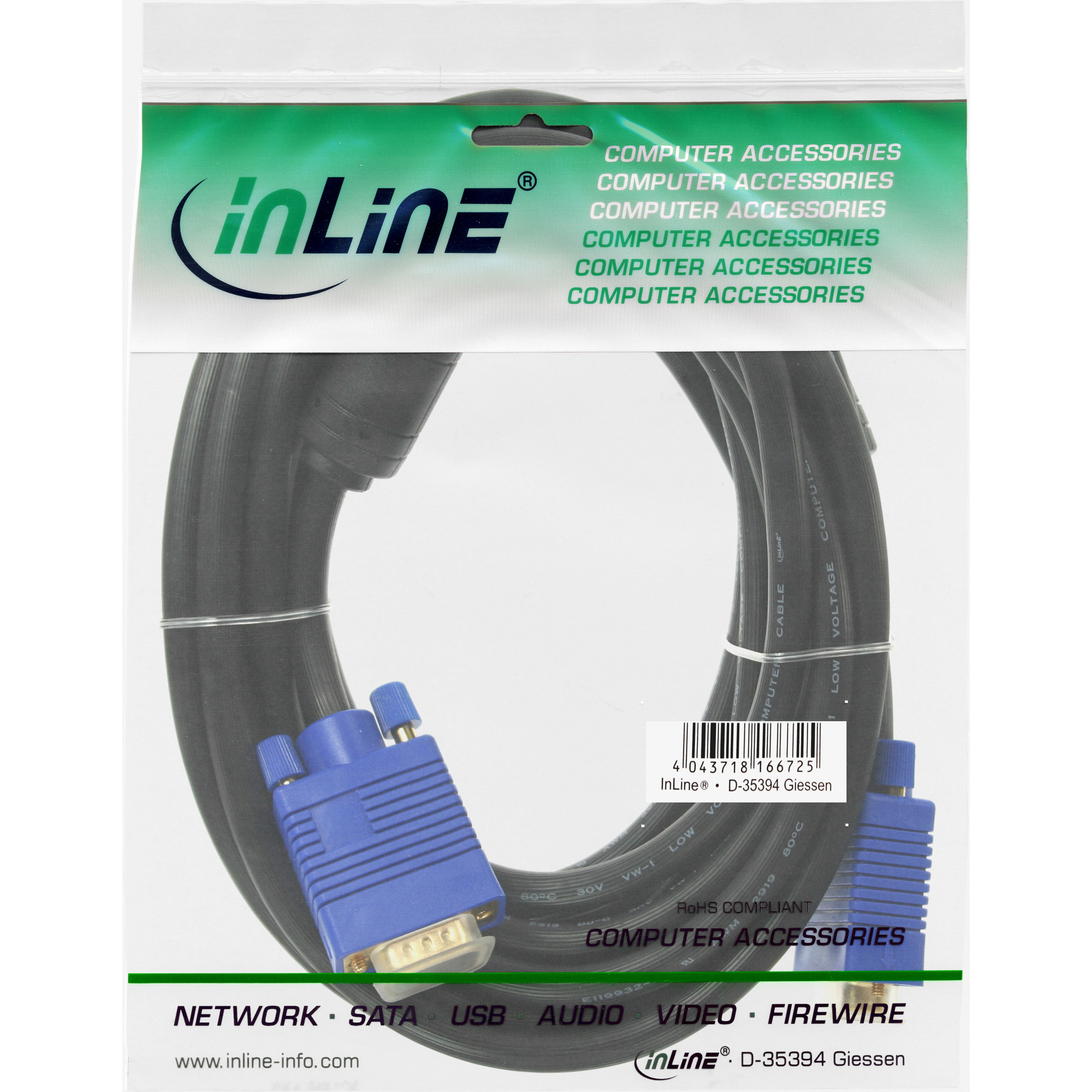 InLine Premium VGA-Kabel 7 m Schwarz