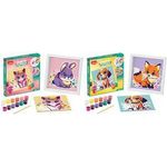 Maped Creativ Malset "Malen nach Zahlen" KATZE/HASE die beiden Tiermotive können anhand einer Zahlenlegende mit - 1 Stück (907083)