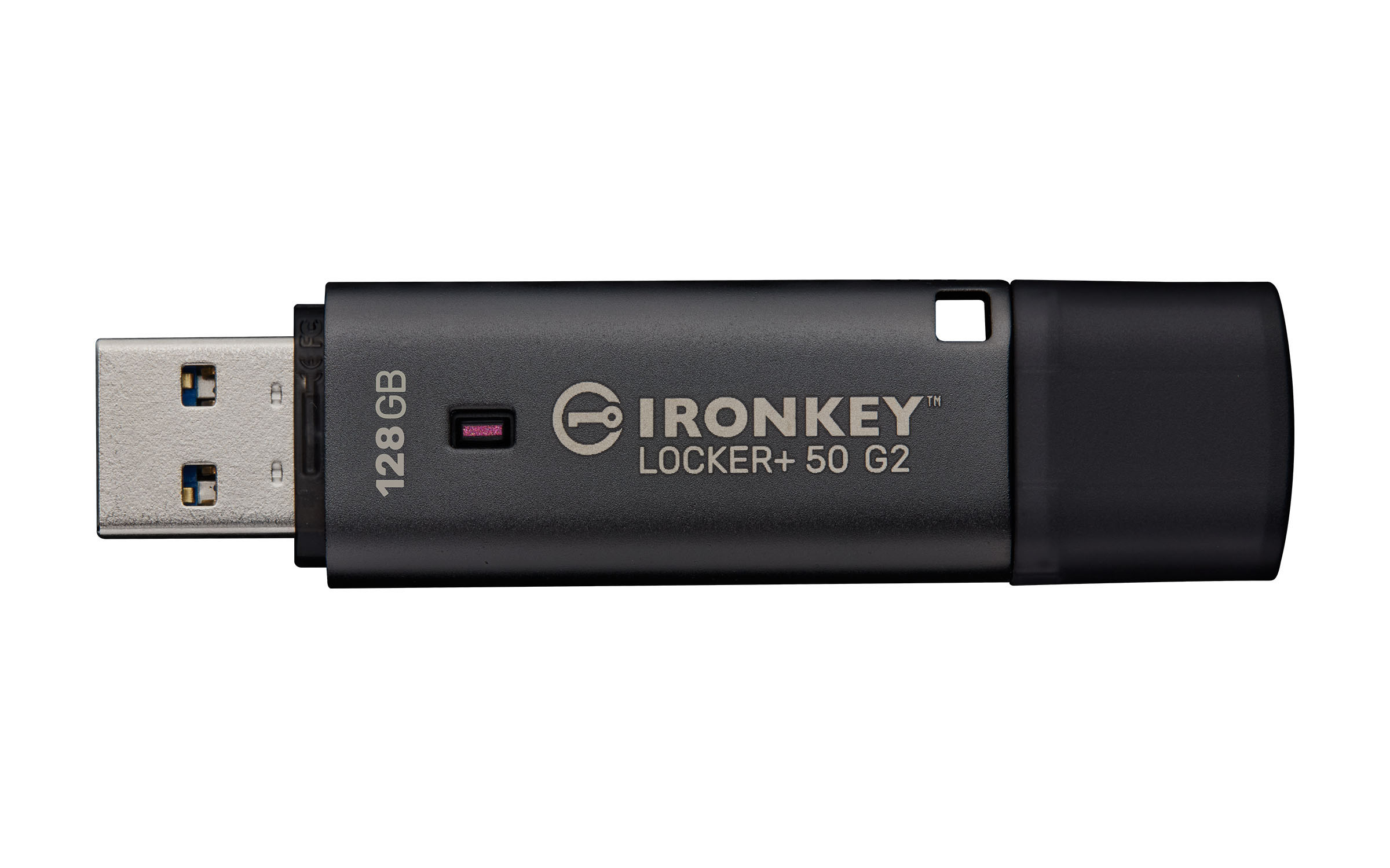 Kingston IronKey Locker Plus 50 G2 128 GB USB-Stick USB 3.2 Gen 1 AES-256 Schwarz