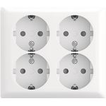 BUSCH JAEGER SCHUKO Steckdose 4f AP Safety 404 EAB-524 (2TKA00005535)