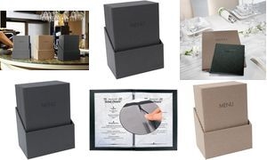 SIGEL Speisekarten-Mappen DIN A4, 2 Hüllen anthrazit, 10 St. (SM204)