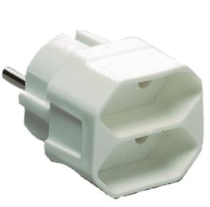 REV 3-fach Kombi-Adapter mit Schalter 3500 W Weiß