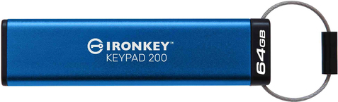 Kingston IronKey Keypad 200 - 64 GB (Hardware-verschlüsselter USB-Stick) (IKKP200/64GB)