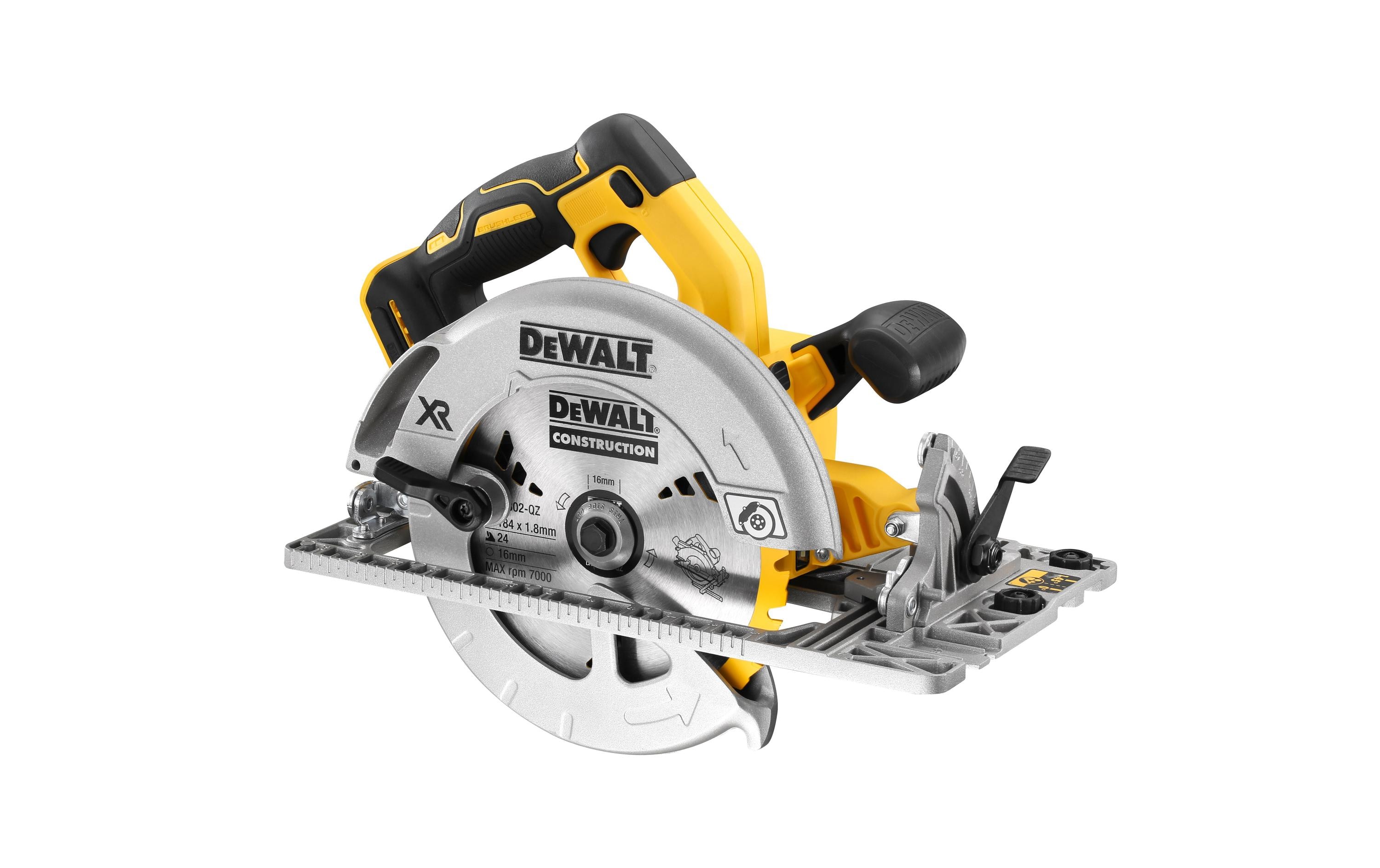 DeWalt XR DCS572NT Akku-Handkreissäge 18 V 184 mm 5500 RPM Gelb