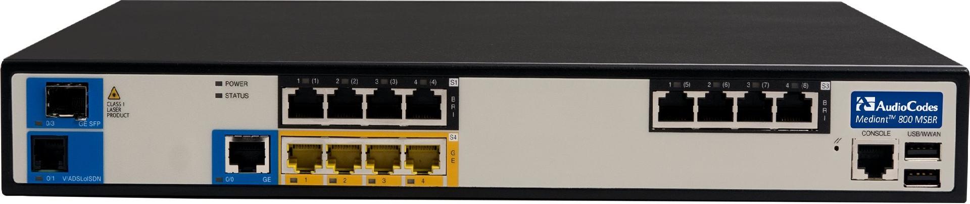 Mediant 800C MSBR with 4 FXS and 4 GE po (M800C-4S-A2GES)